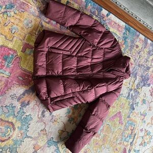 Athleta Maroon Puffer Jacket